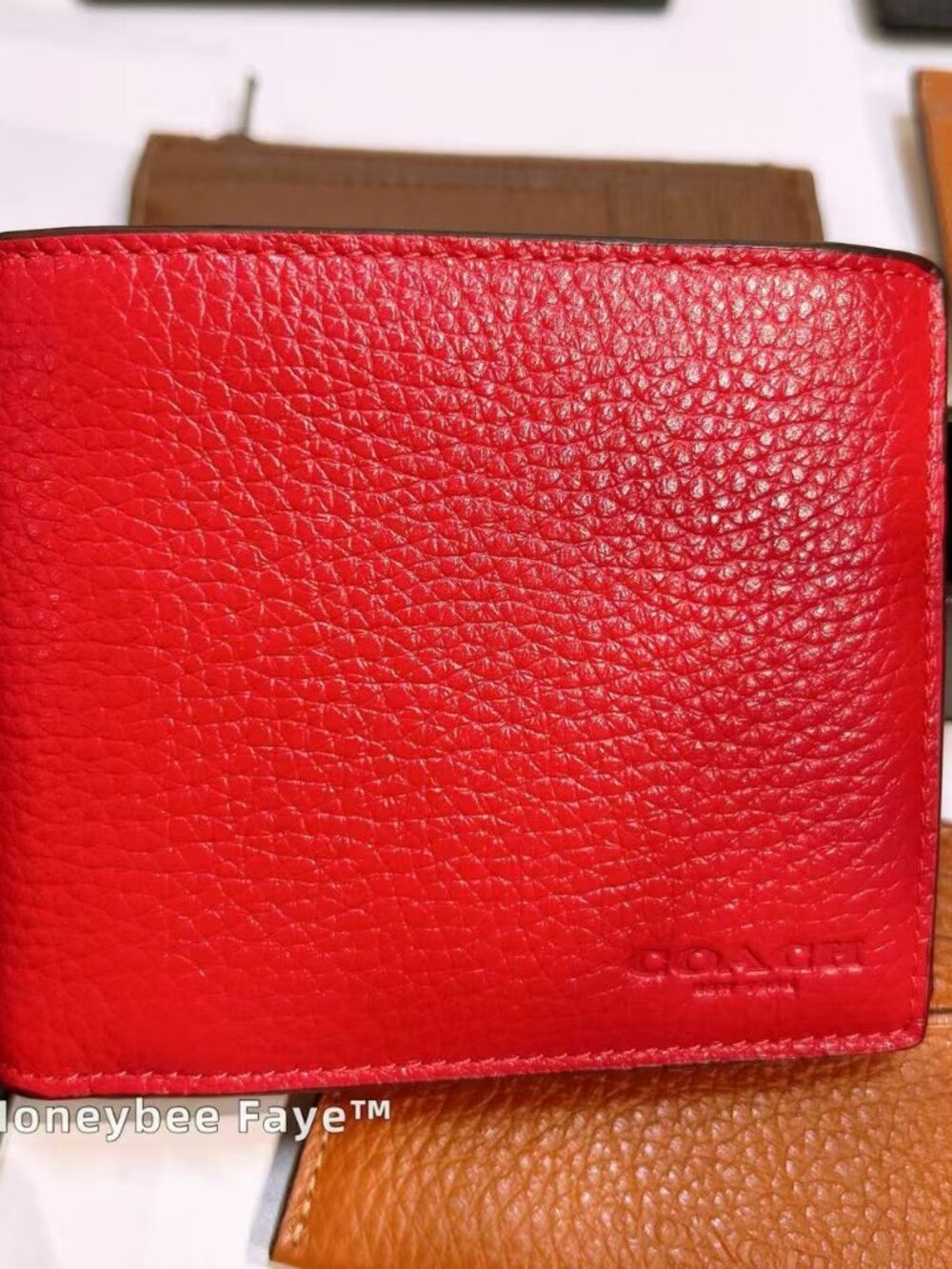 Coach 3-In-1 Wallet CR398 pebbled leather/Poppy